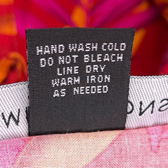 XL Vintage * READ Impressions Tropical Dress Fuchsia Orange Sleeveless Rayon - Picture 14 of 14